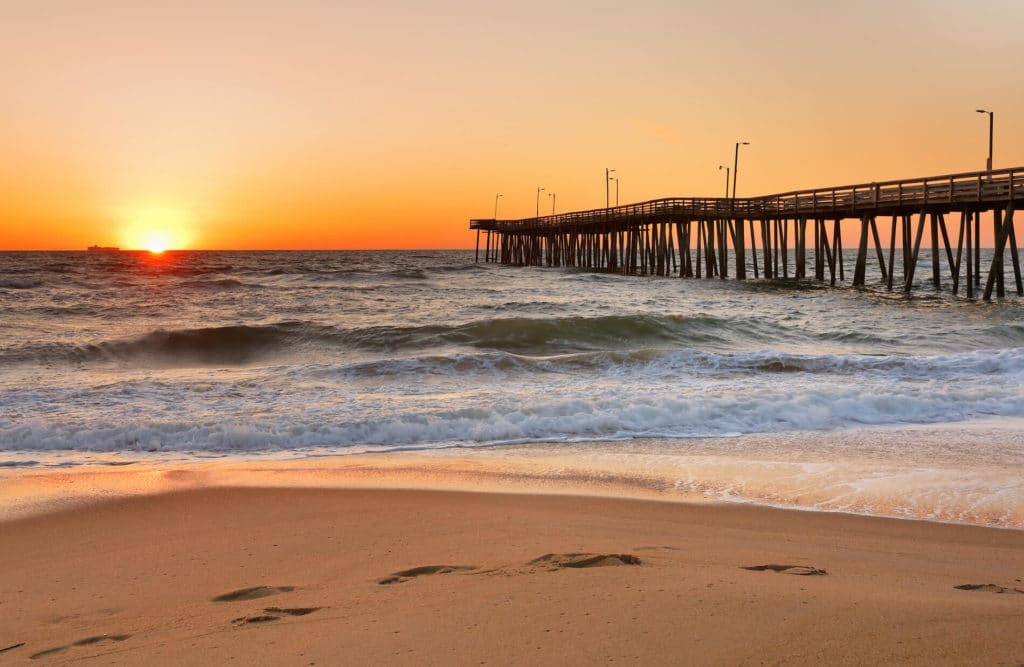 Virginia Beach is the largest beach resort town in Virginia and features a variety of popular beaches.