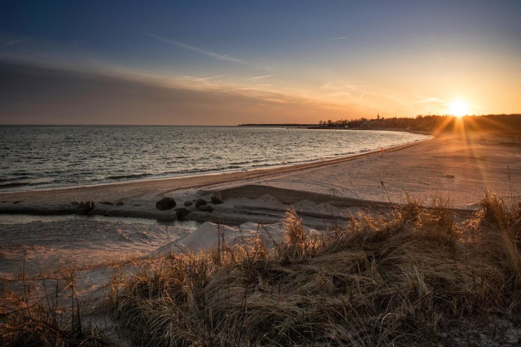 Waterford Beach Park features one of the only natural beaches in the state and offers a relaxed, quiet atmosphere.