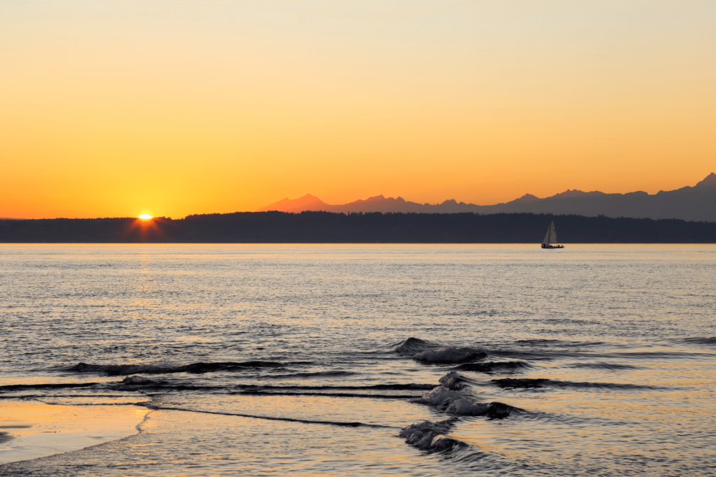 Golden Gardens Park boasts many attractions including the beach, incredible views, and a unique playground.
