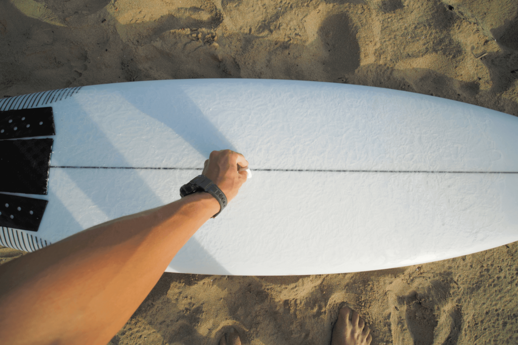 Surf wax provides traction when you're out on the water.
