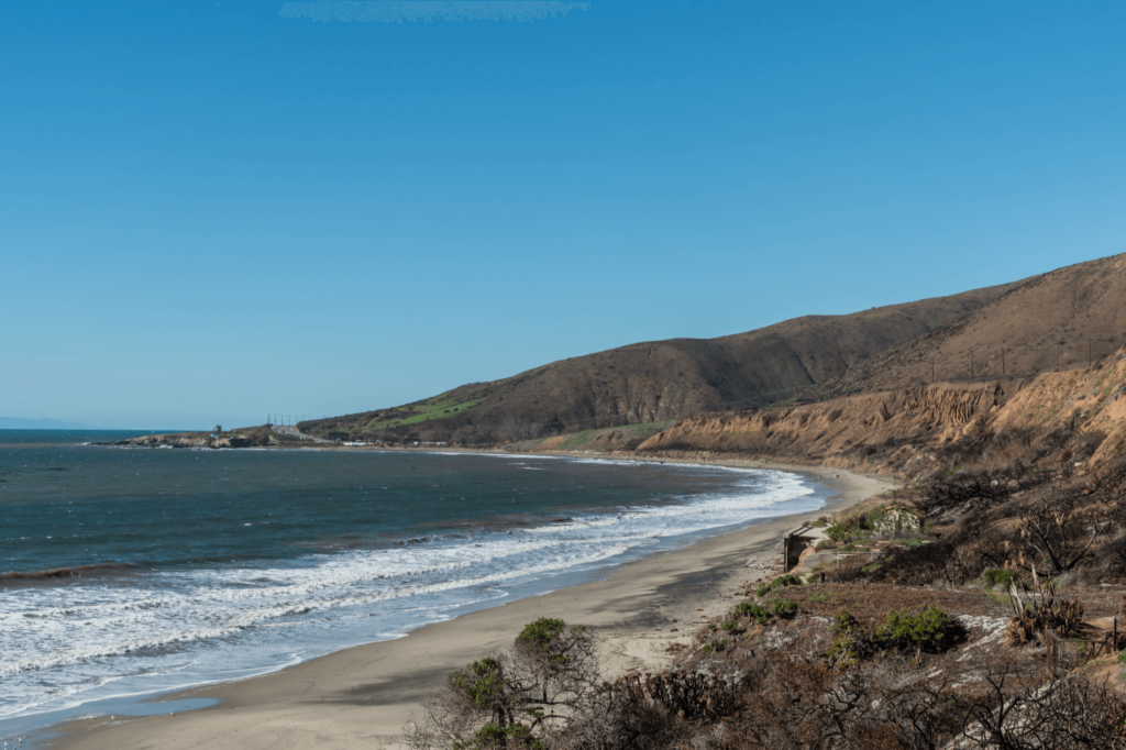 Enjoy tons of water activities at the quiet, less crowded Nicholas Canyon County Beach.