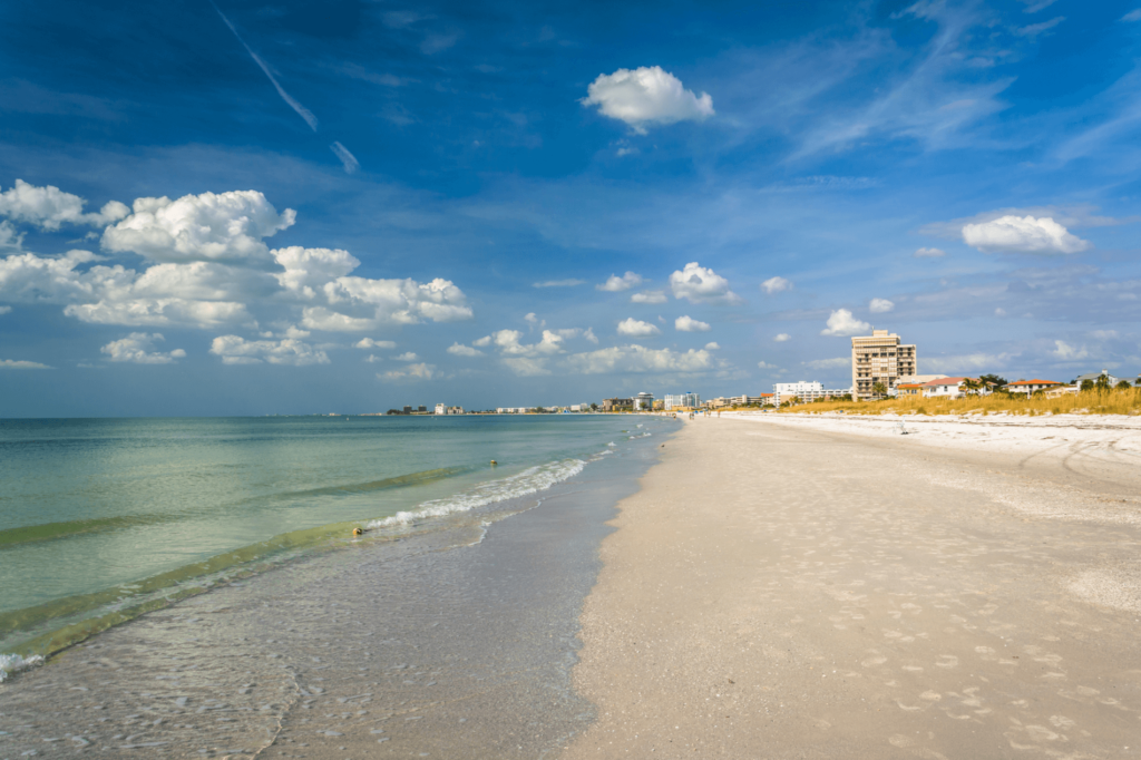 St. Pete Beach features the natural beauty of vast white sand and turquoise water.