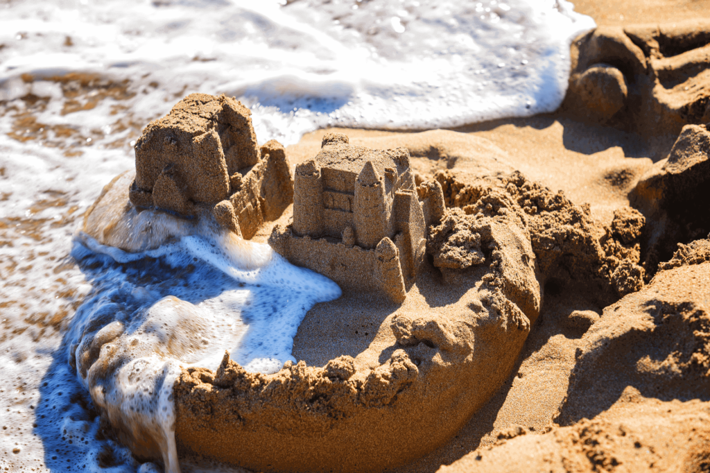 Following each step for how to build a sandcastle allows for endless possibilities.