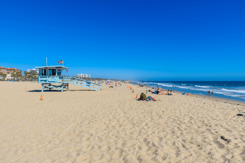Santa Monica Beach is filled with activities and one of the best beaches in the area for families.