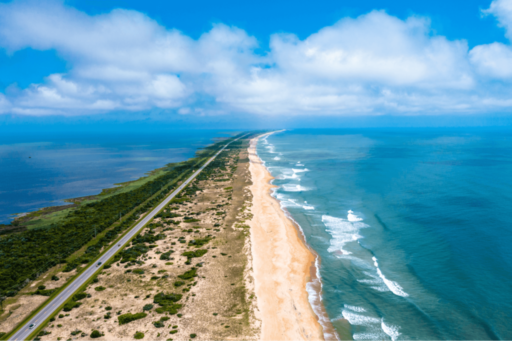 Hatteras Island boasts 70 miles of immaculate shoreline that you can access with a 4WD vehicle. 