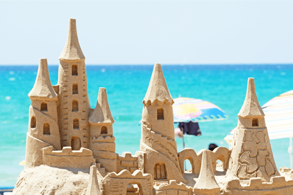 Towers, walls, and arches are awesome ways to make sandcastles stand out.