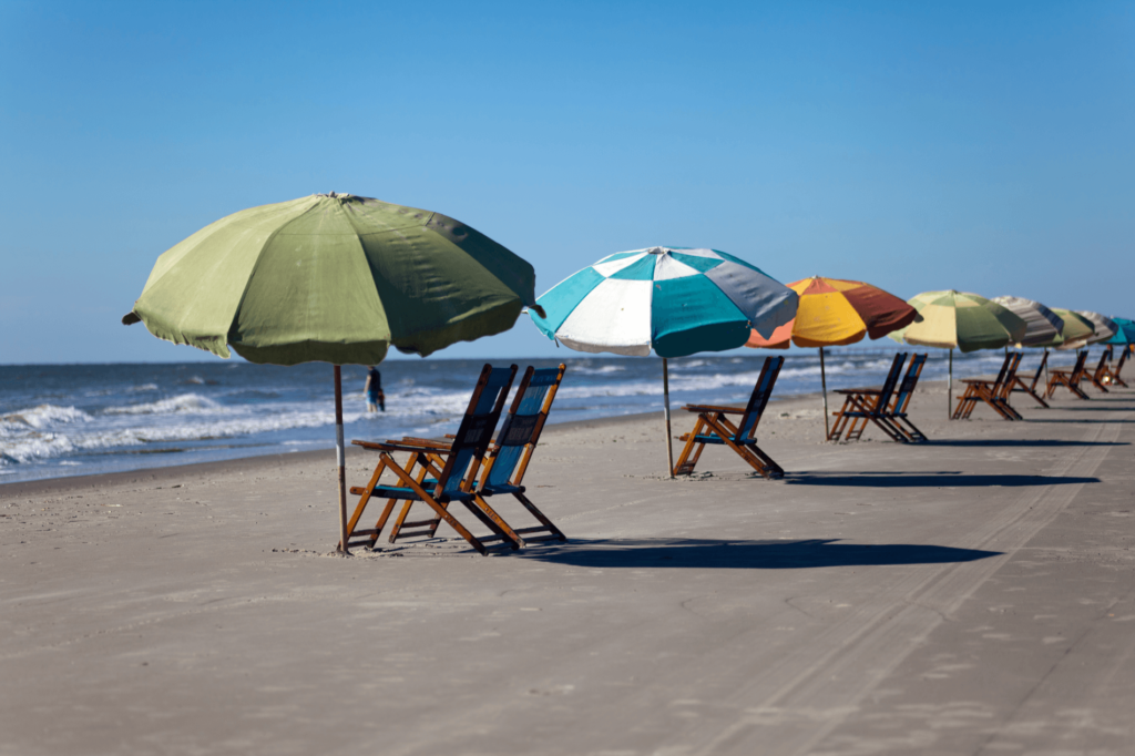 Stewart Beach has picturesque sunset views and is known as Galveston's best family-friendly beach.