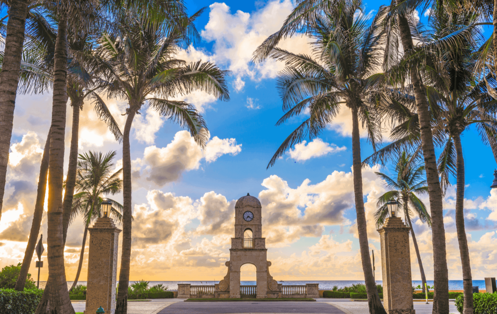 Palm Beach in South Florida is known for its vast estates and beautiful, fun-filled beaches.